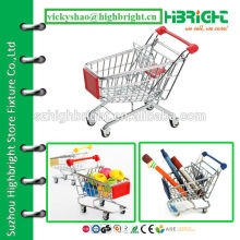 chromed children mini shopping cart with Logo